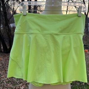 ATHLETA Ace Tennis Skort 13 1/2 Size XL Lime Green NEW WITH TAGS